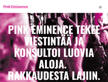 Tablet Screenshot of pinkeminence.fi